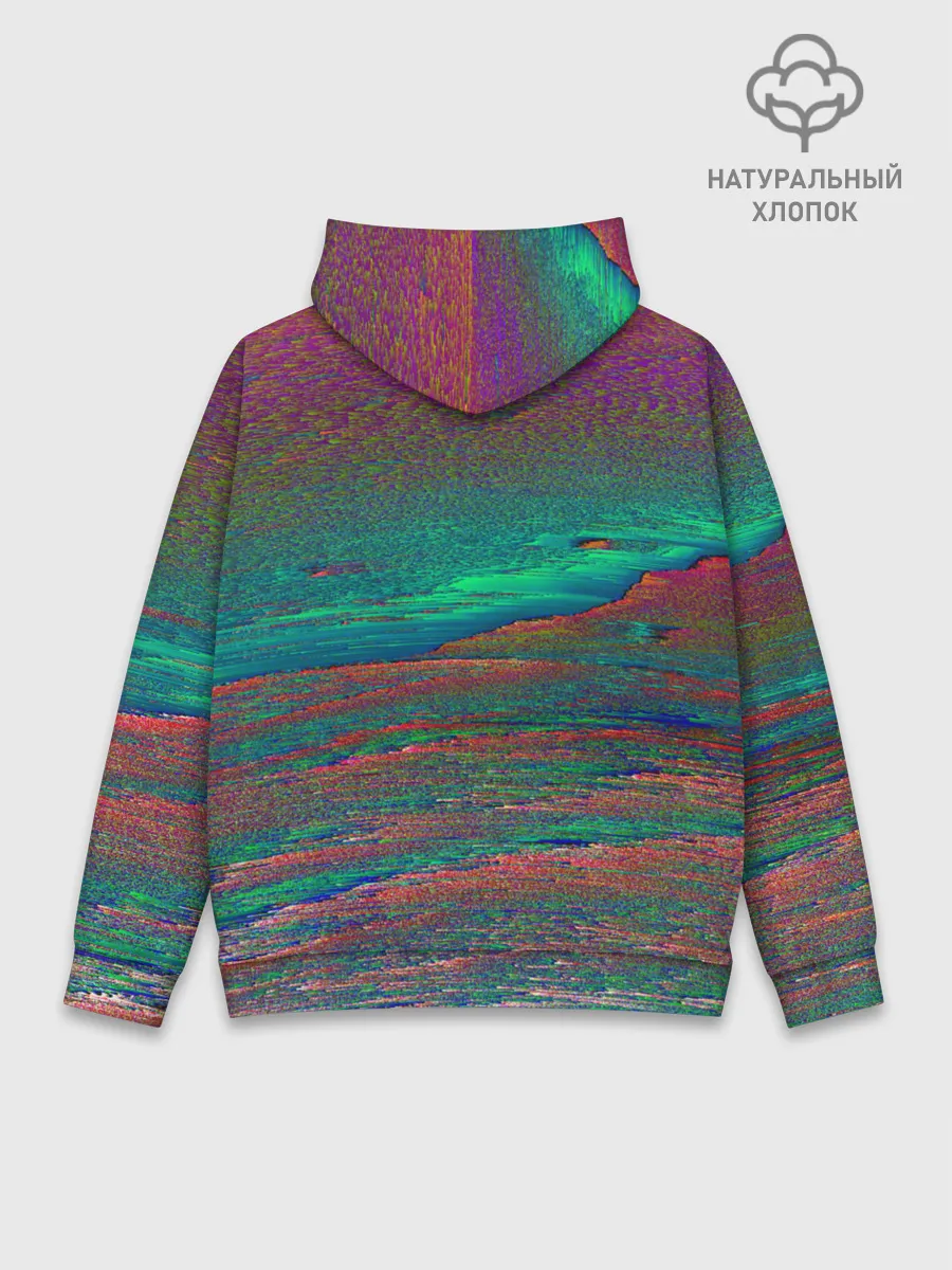 Худи мужской база хлопок / ГЛИТЧ | ПОМЕХИ