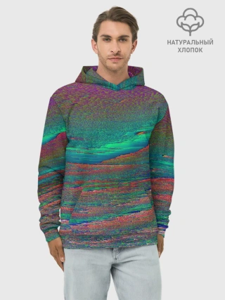 Худи мужской база хлопок / ГЛИТЧ | ПОМЕХИ