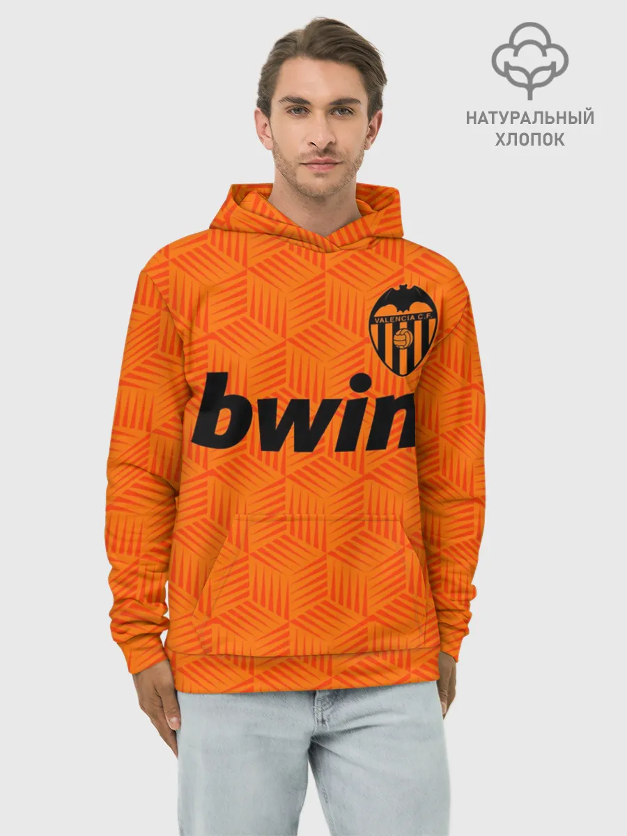 Худи мужской база хлопок / ФК ВАЛЕНСИЯ / ФОРМА 20-21