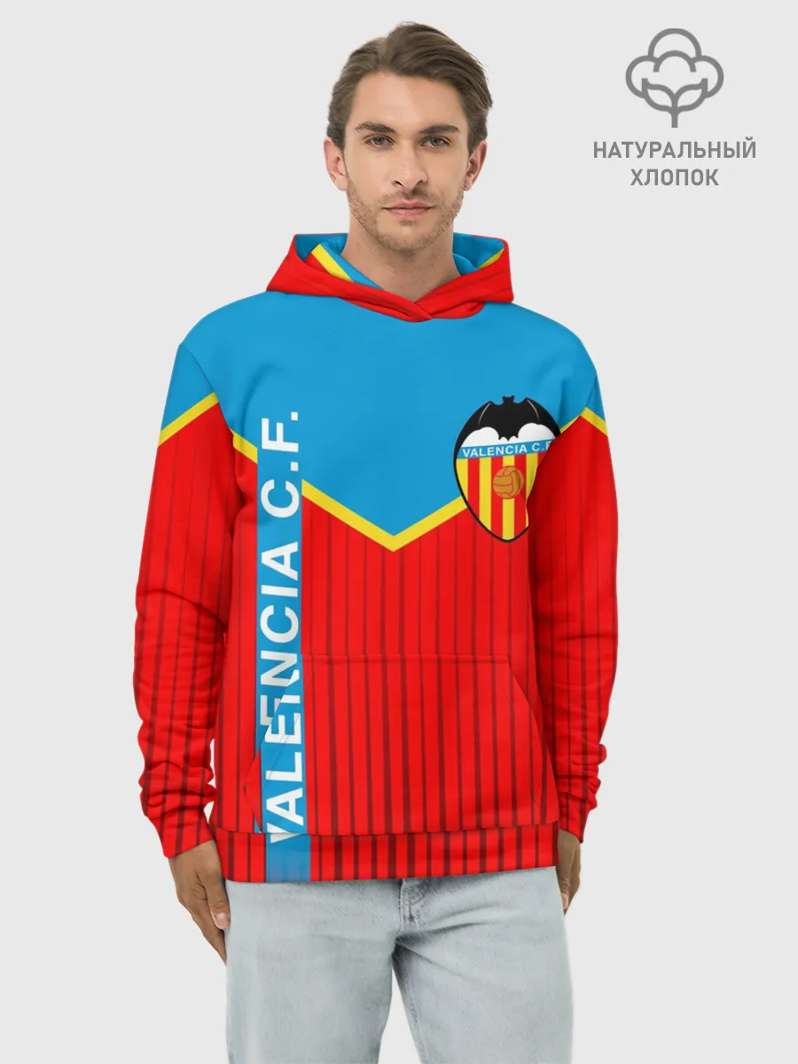 Худи мужской база хлопок / FC VALENCIA / ФК ВАЛЕНСИЯ