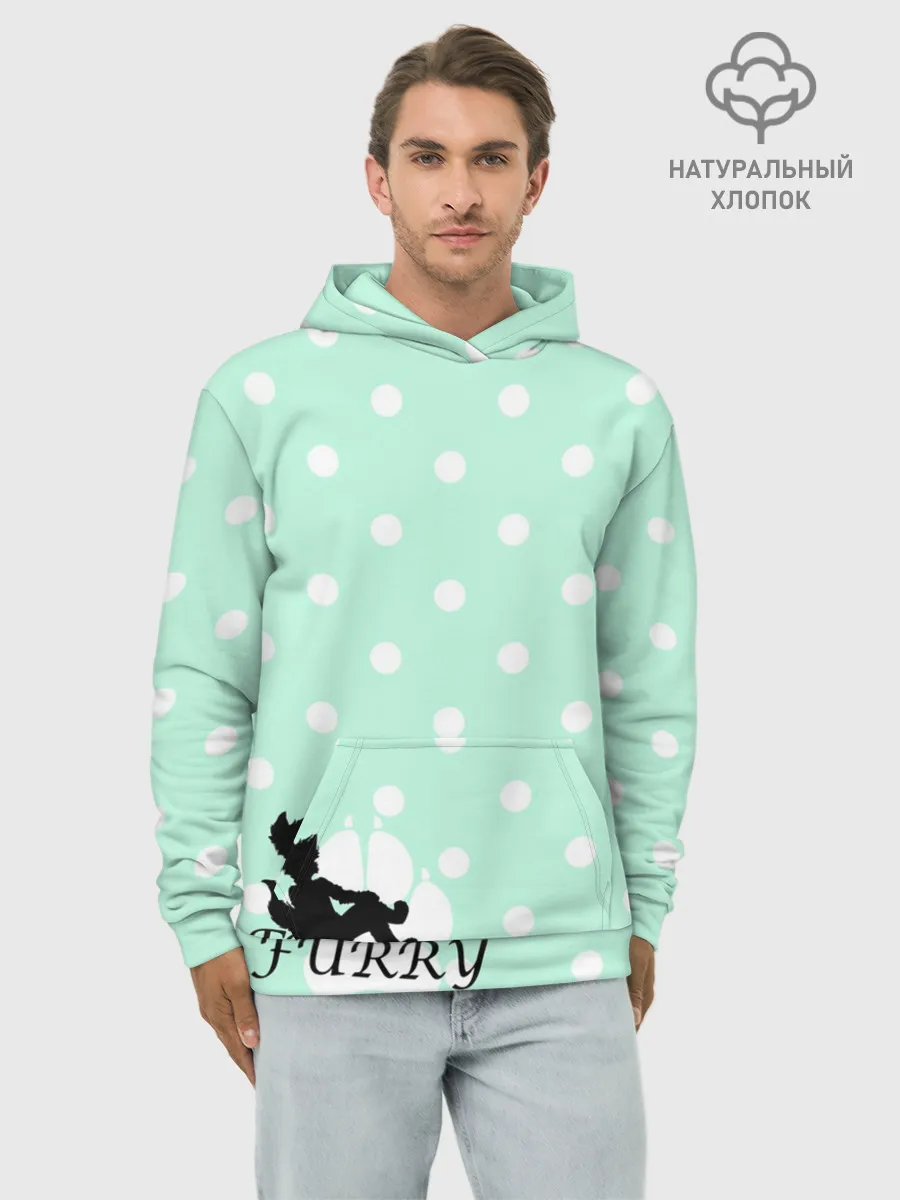 Худи мужской база хлопок / Furry Fox