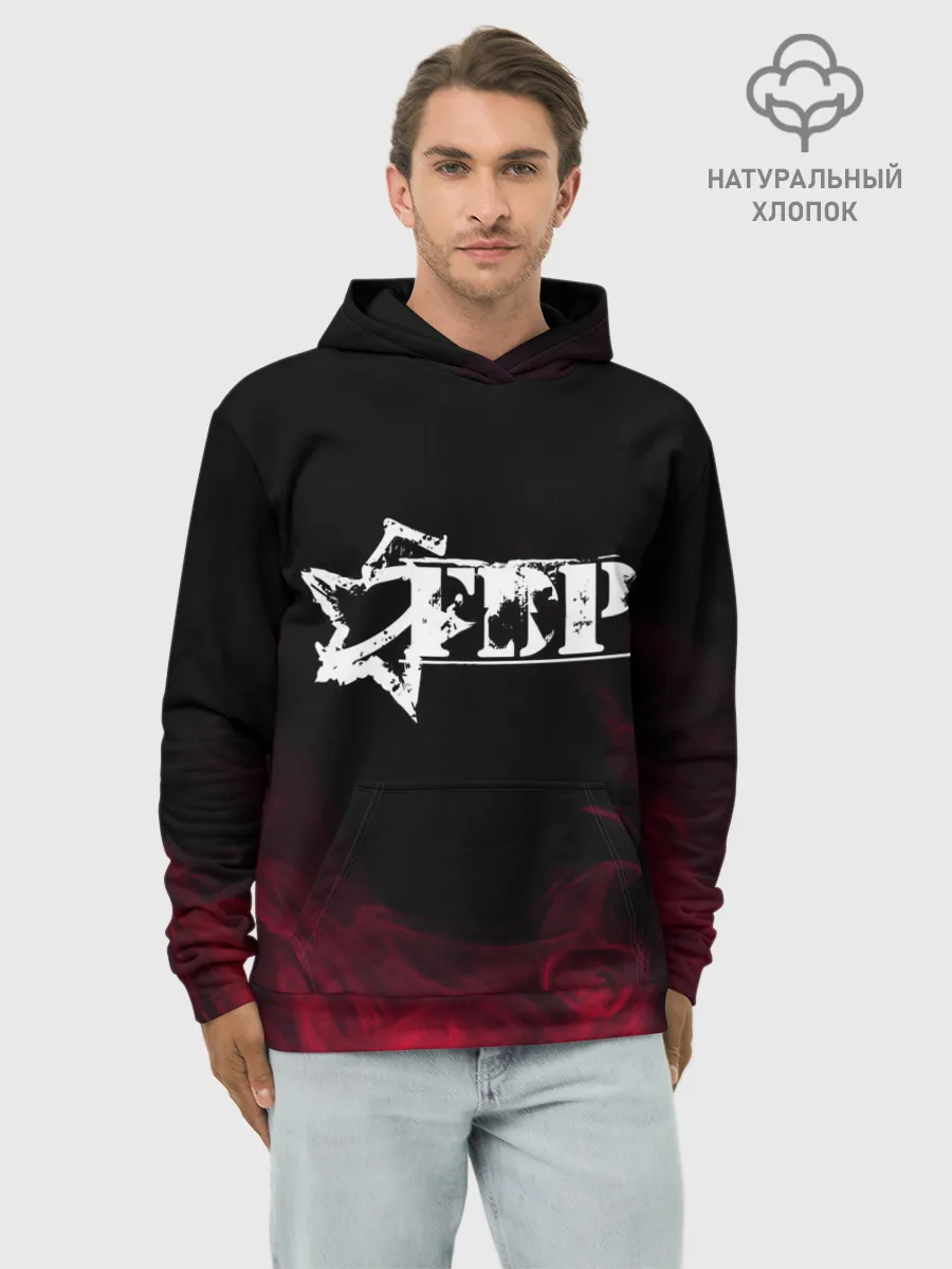 Худи мужской база хлопок / 5FDP | RED SMOKE