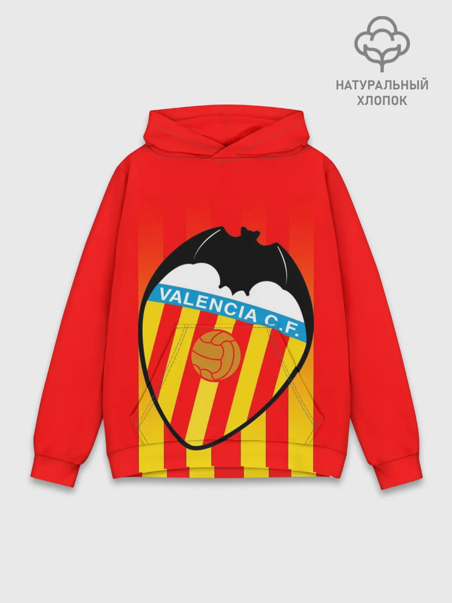 Худи мужской база хлопок / FC VALENCIA / ФК ВАЛЕНСИЯ