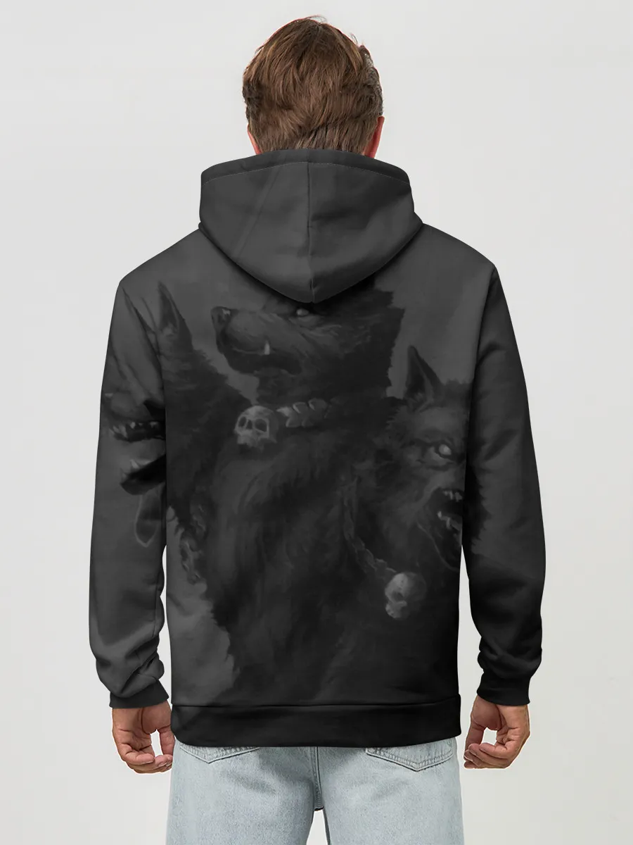 Худи мужской база хлопок / Hades wolf