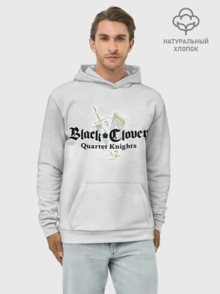 Худи мужской база хлопок / Чёрный клевер Quartet Knights
