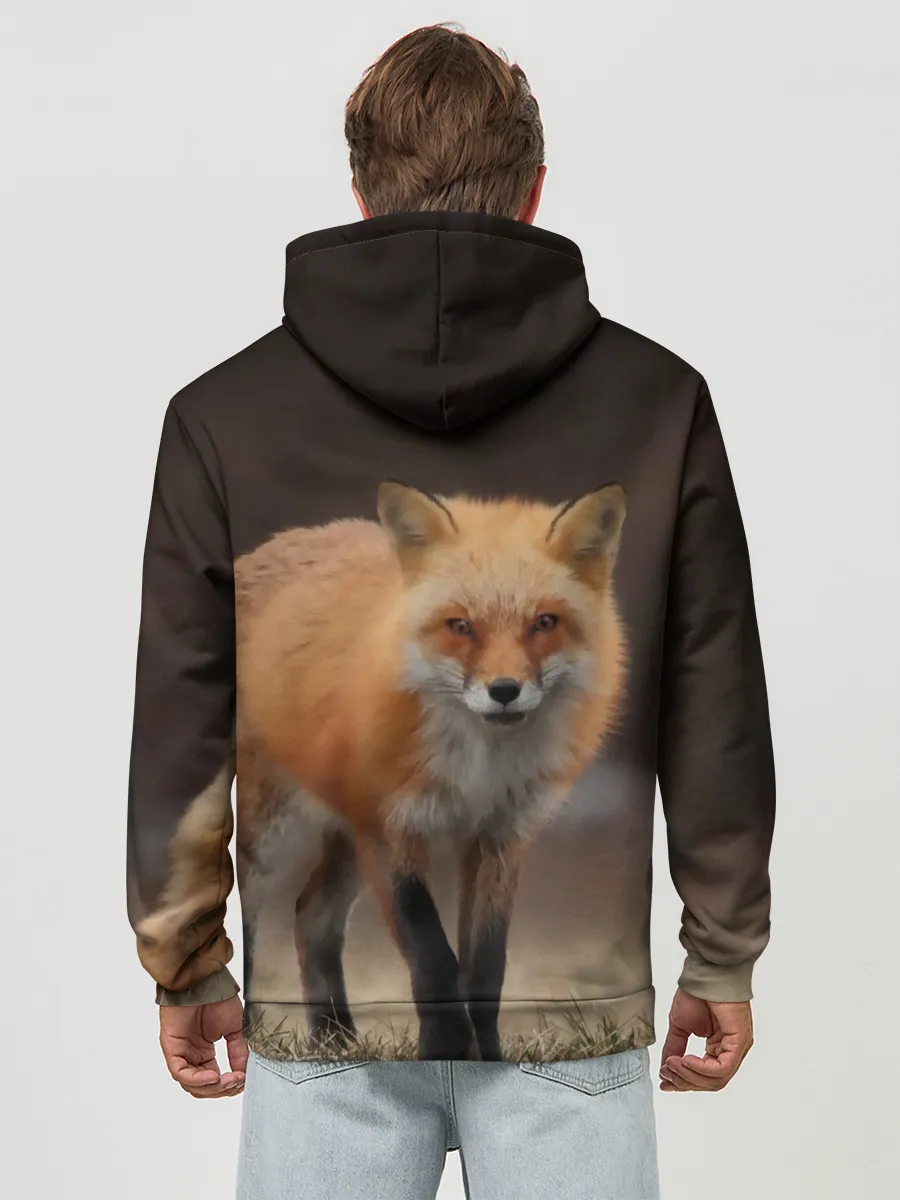 Худи мужской база хлопок / Хитрая лисица