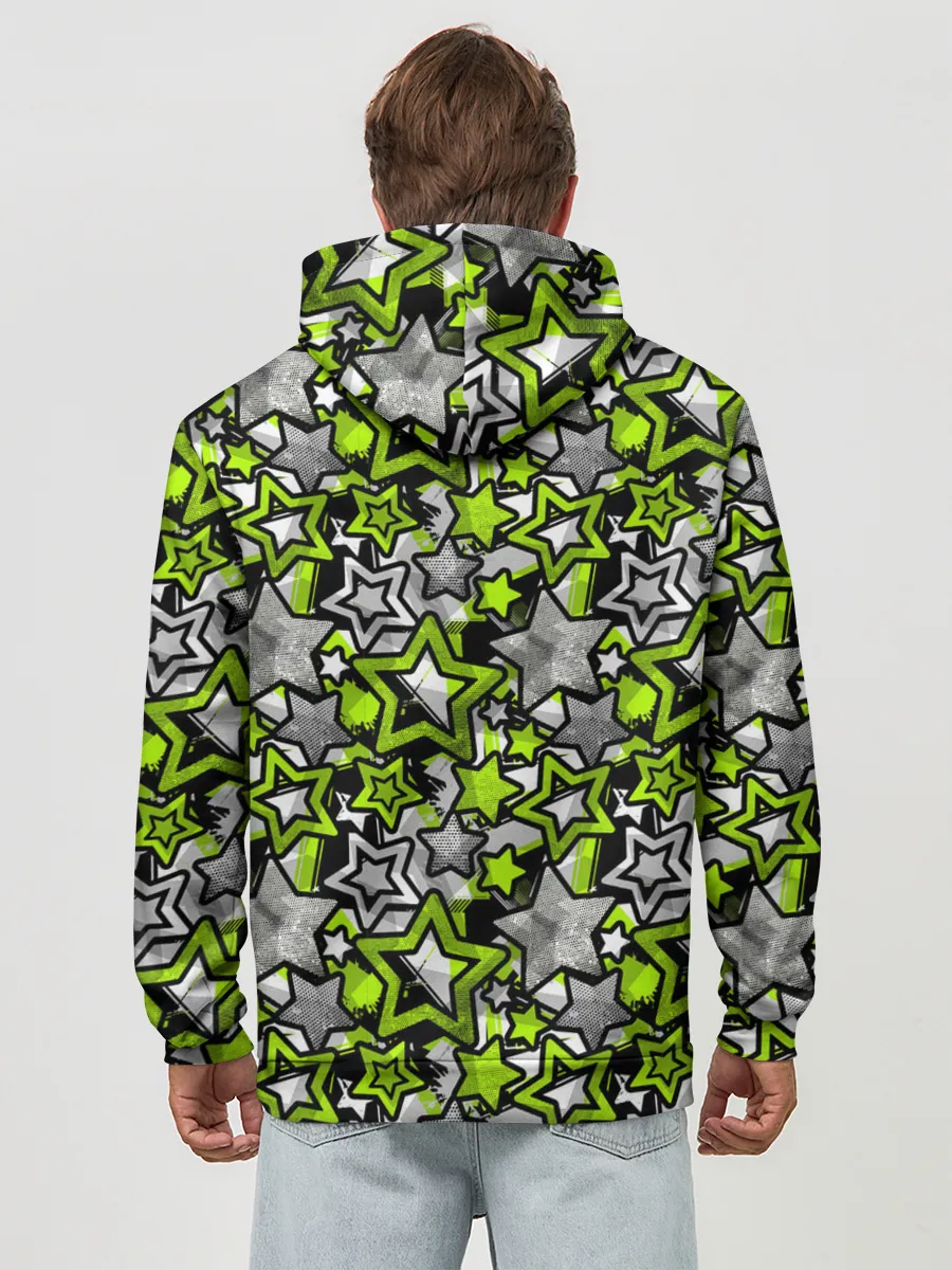 Худи мужской база хлопок / 3D звездочки