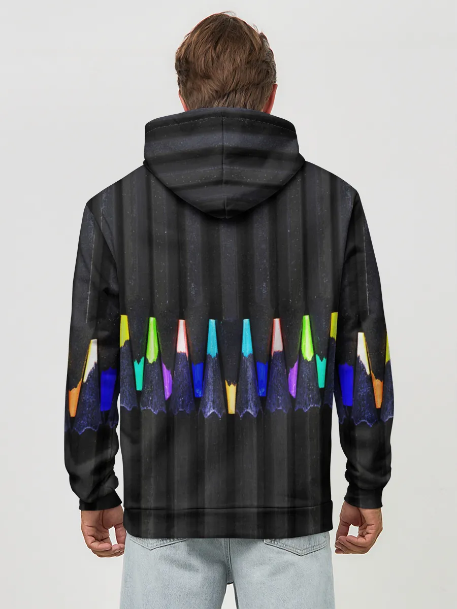 Худи мужской база хлопок / Цветные Карандаши