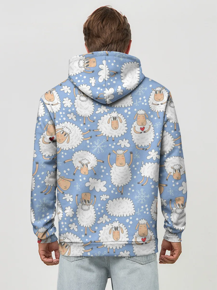 Худи мужской база хлопок / Счастливые овечки