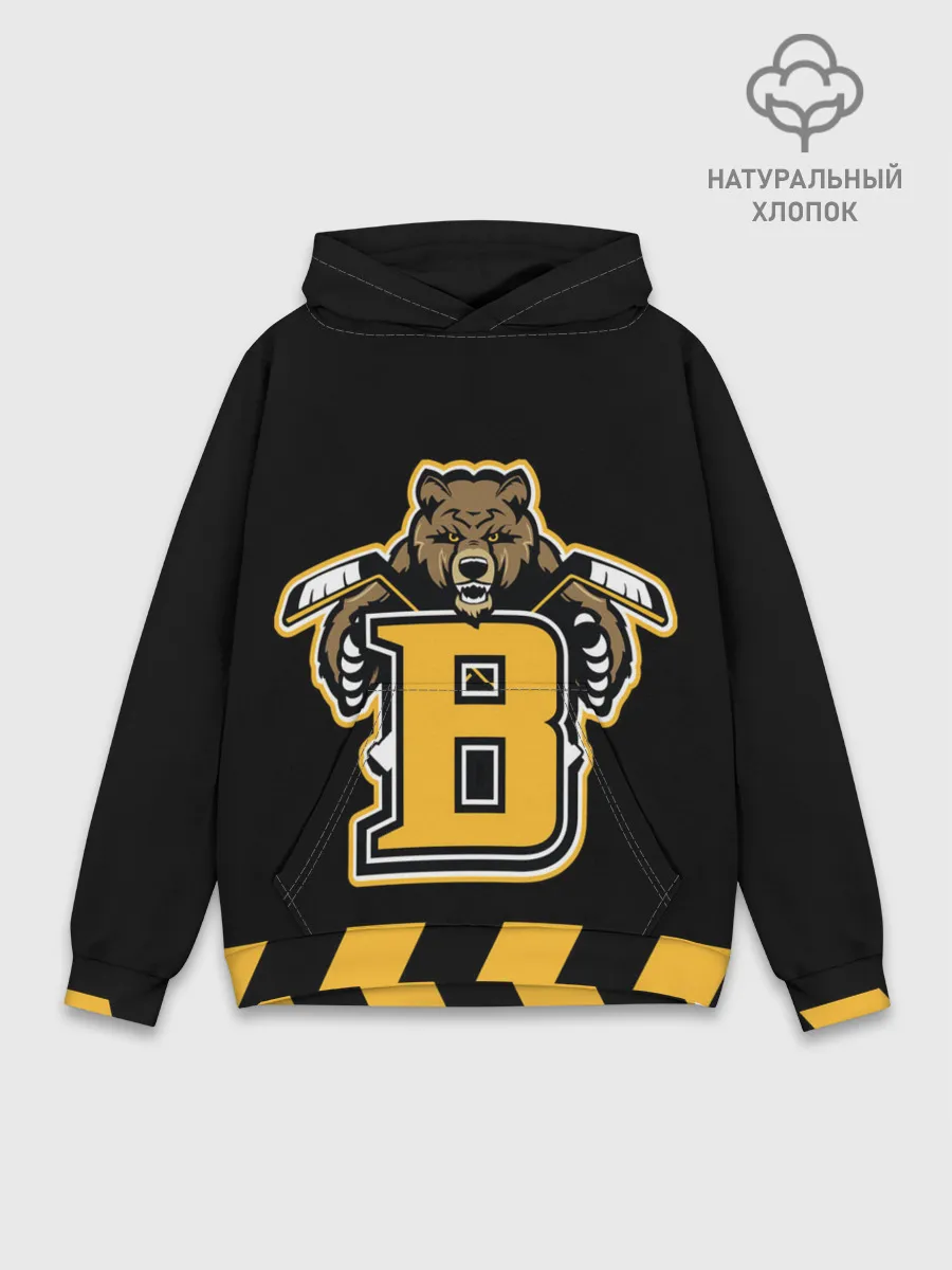 Худи мужской база хлопок / BOSTON BRUINS