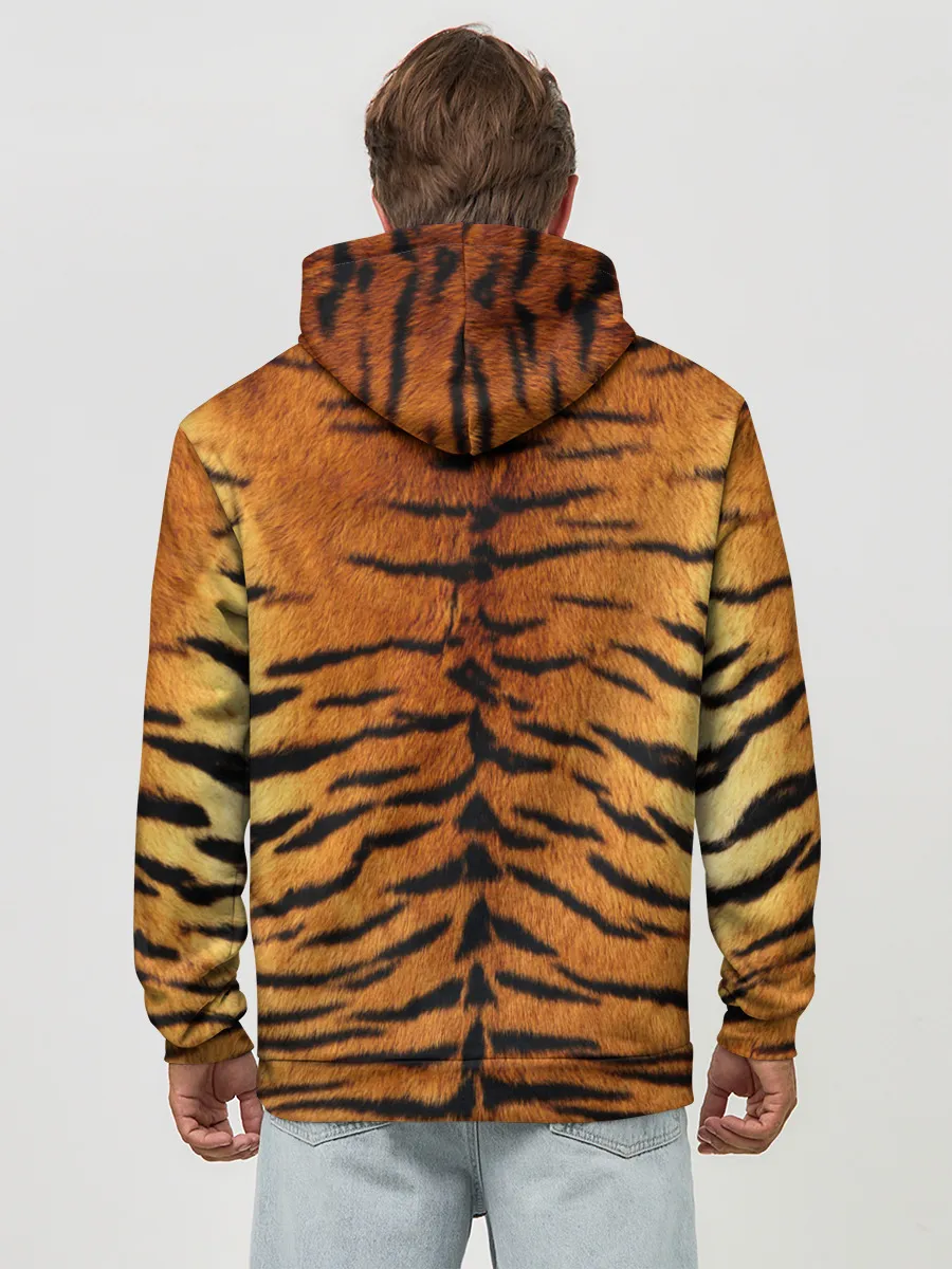 Худи мужской база хлопок / Шкура Тигра