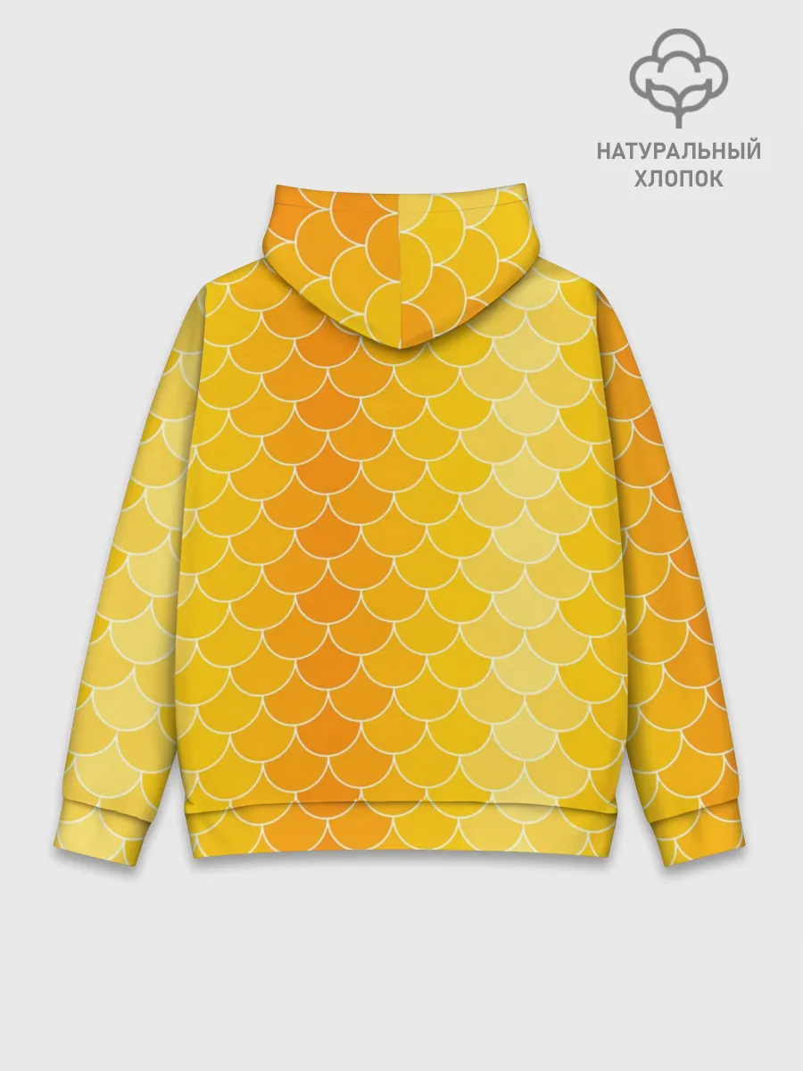 Худи мужской база хлопок / Желтая чешуя
