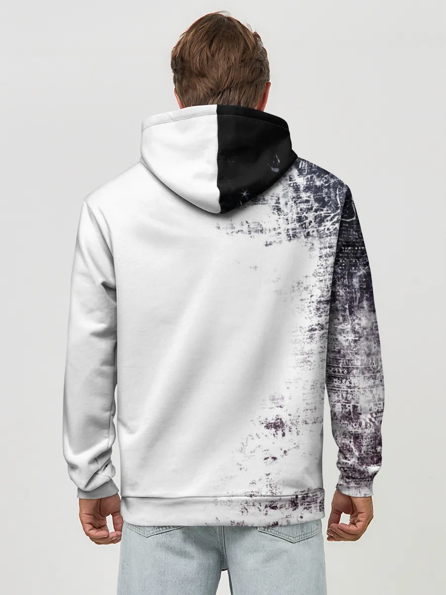 Худи мужской база хлопок / Чёрный демонический Аста Либе