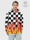 Худи мужской база хлопок / ОГОНЬ / УЗОР / PATTERN