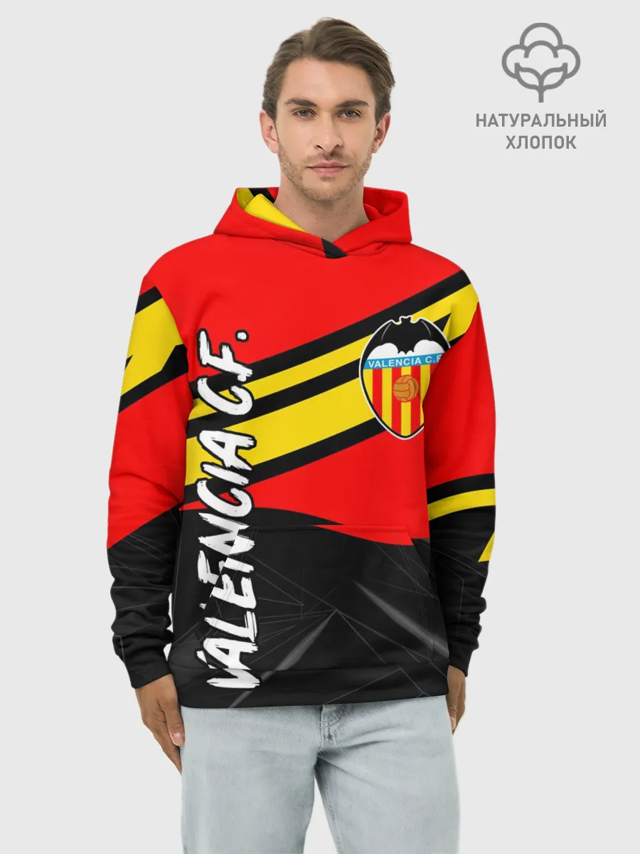 Худи мужской база хлопок / FC VALENCIA / ФК ВАЛЕНСИЯ