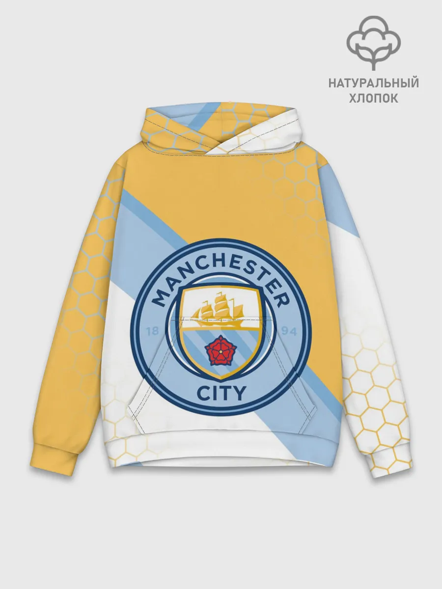 Худи мужской база хлопок / MANCHESTER CITY / МАНЧЕСТЕР