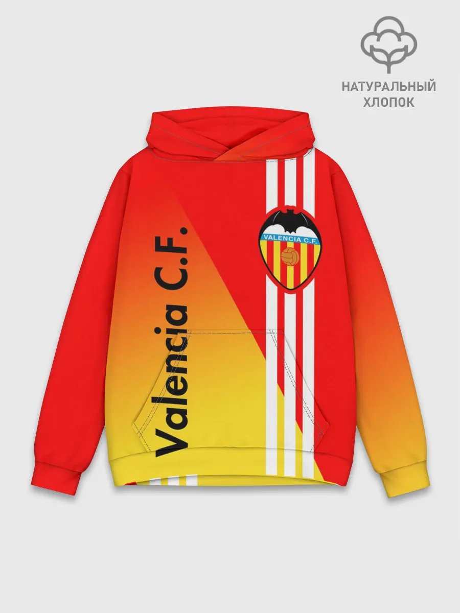Худи мужской база хлопок / FC VALENCIA / ФК ВАЛЕНСИЯ