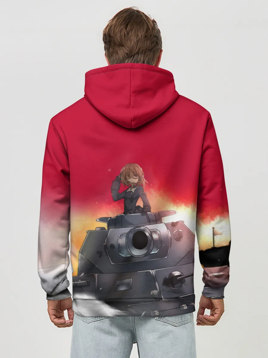 Худи мужской база хлопок / Girls und Panzer | Девушки и танки