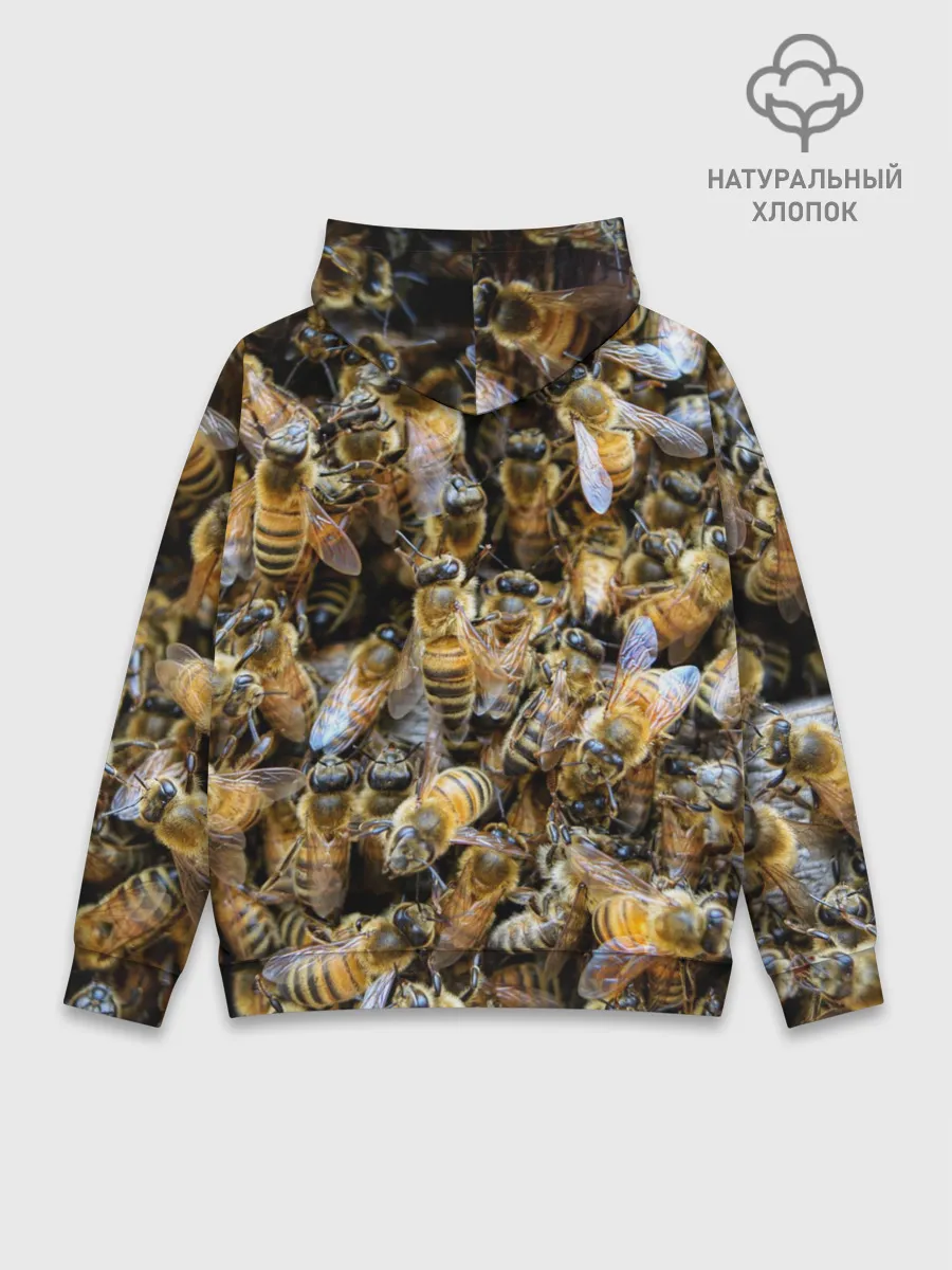 Худи мужской база хлопок / Пчёлы