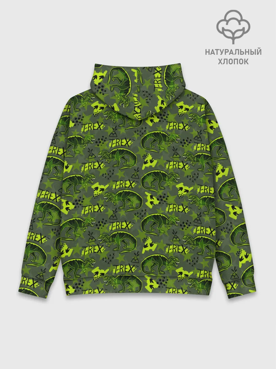 Худи мужской база хлопок / Динозавры T-rex