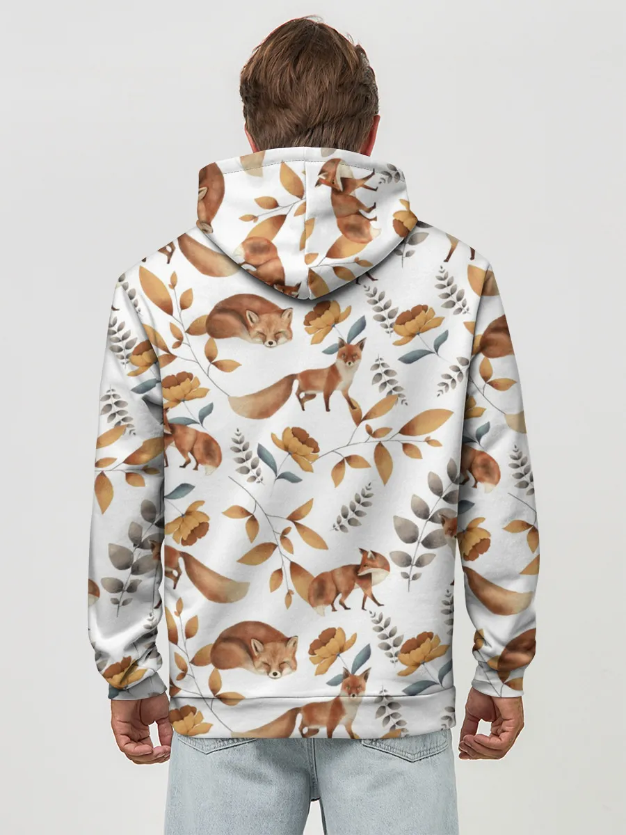 Худи мужской база хлопок / Лиса