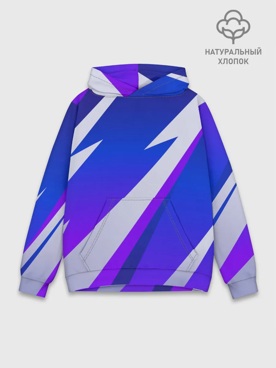 Худи мужской база хлопок / SPORT STYLE BLUE