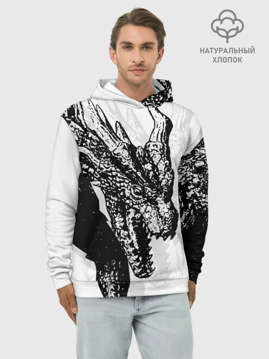 Худи мужской база хлопок / Dragon