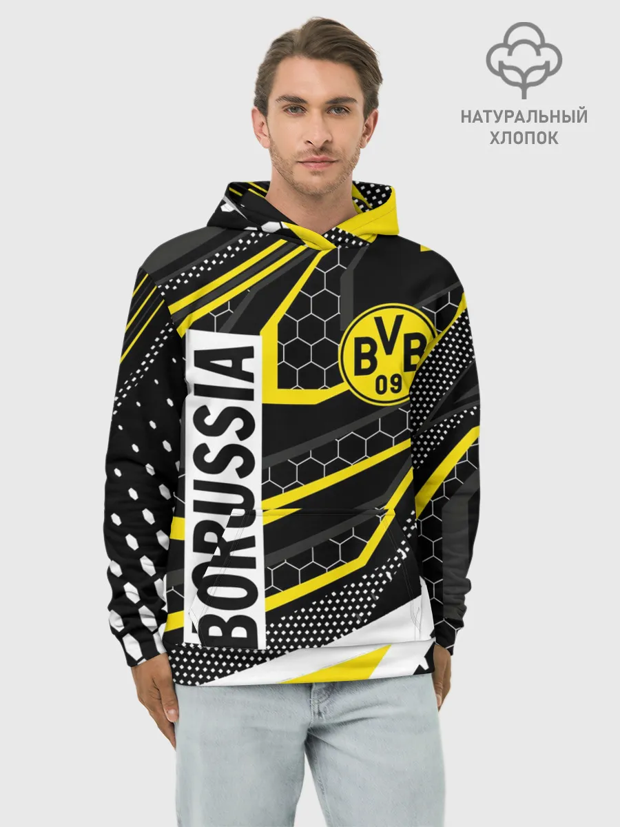 Худи мужской база хлопок / ФК БОРУССИЯ / FC BORUSSIA