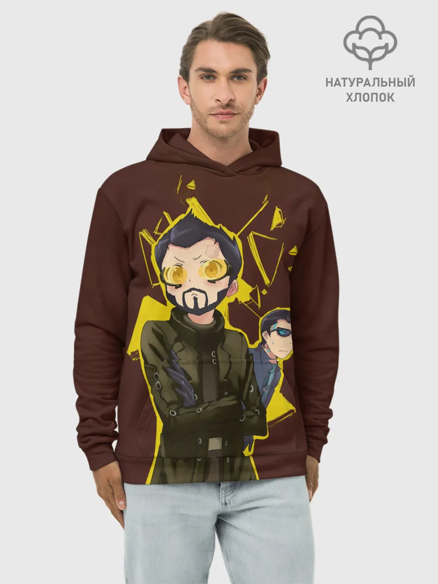 Худи мужской база хлопок / Anime Adam Jensen
