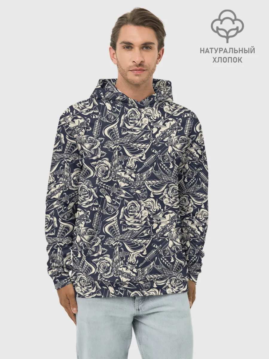 Худи мужской база хлопок / Тату мастер