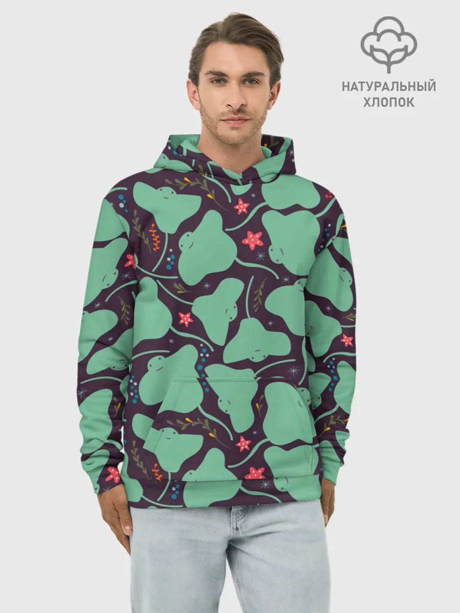 Худи мужской база хлопок / Скаты