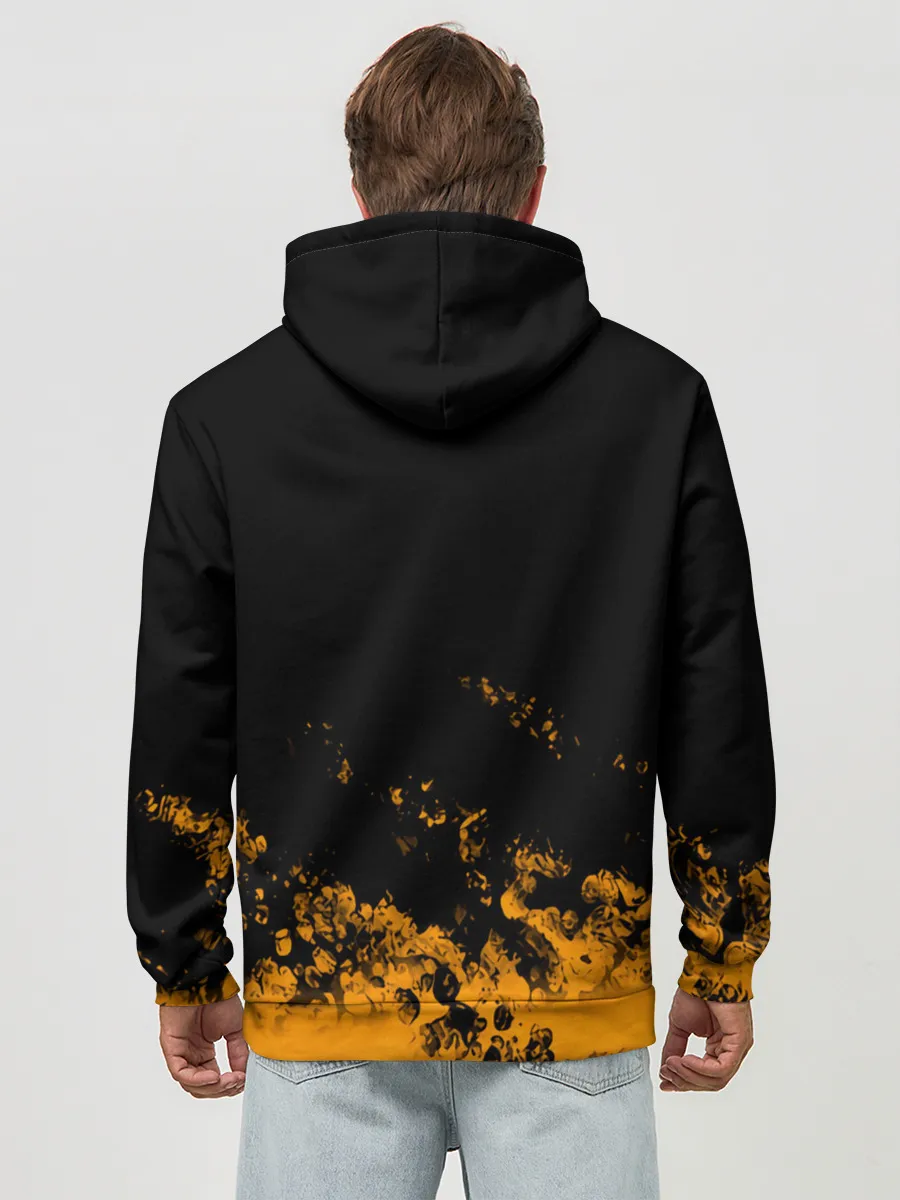 Худи мужской база хлопок / Аста с мечом Чёрный клевер