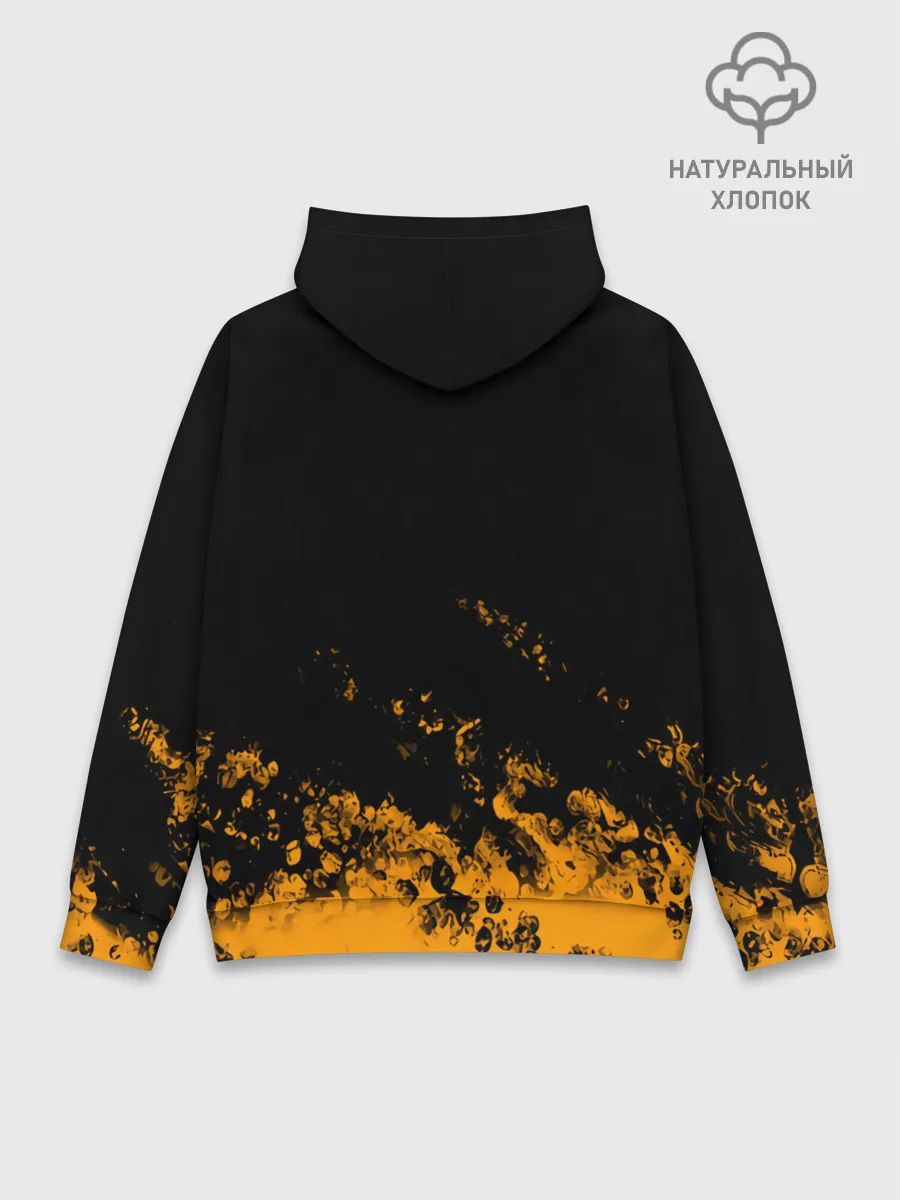 Худи мужской база хлопок / Аста с мечом Чёрный клевер