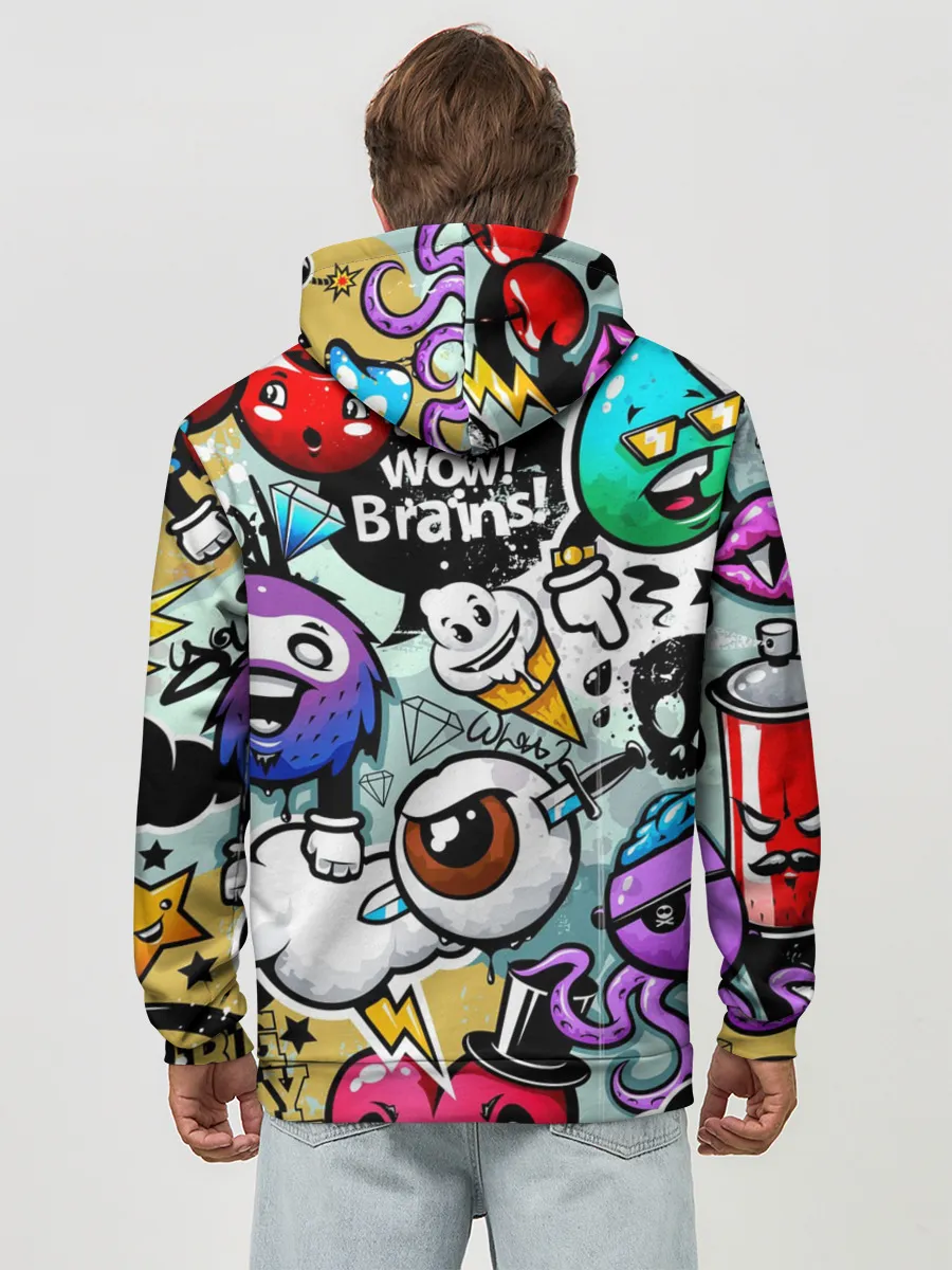 Худи мужской база хлопок / Граффити