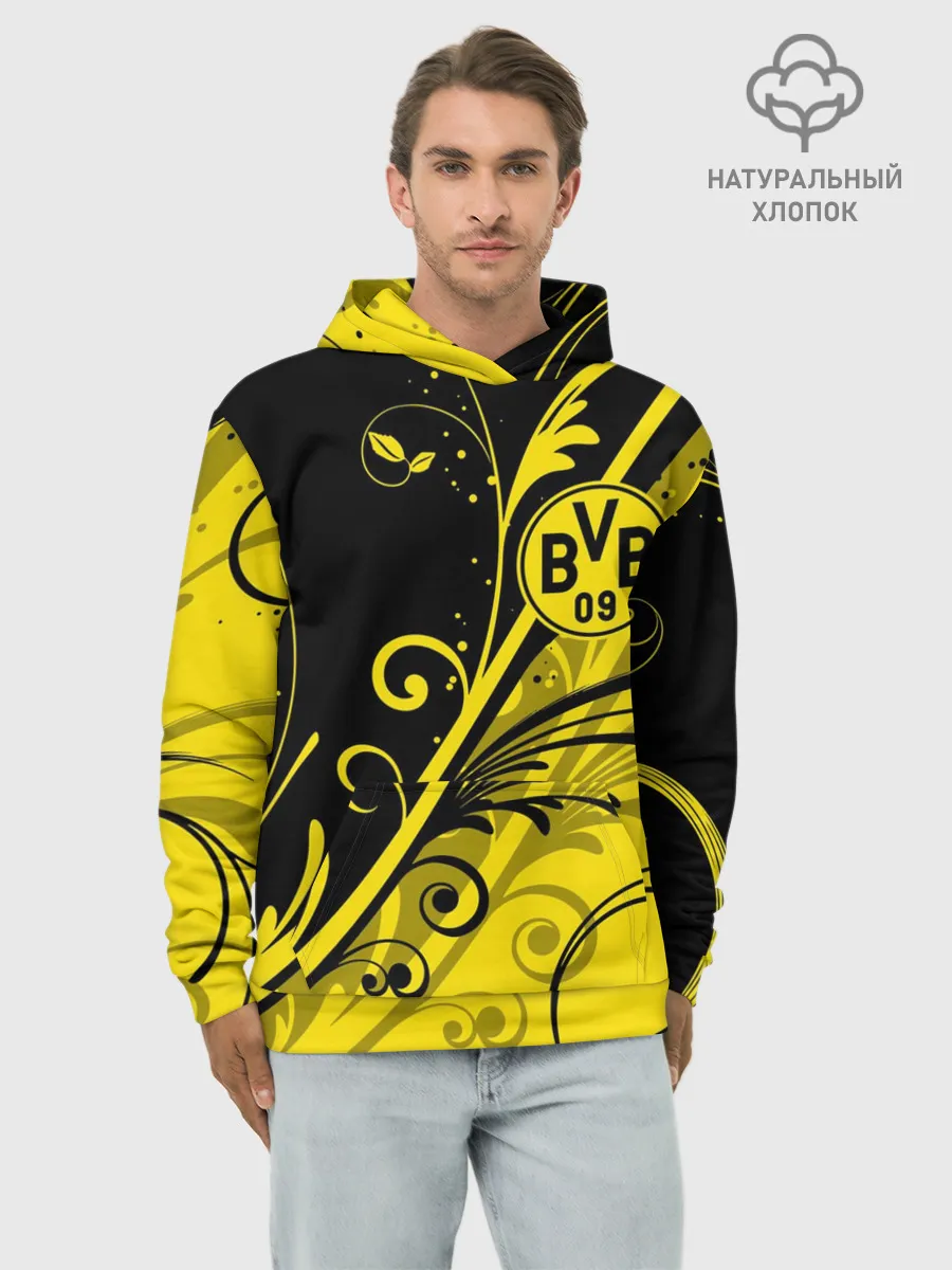 Худи мужской база хлопок / ФК БОРУССИЯ / FC BORUSSIA