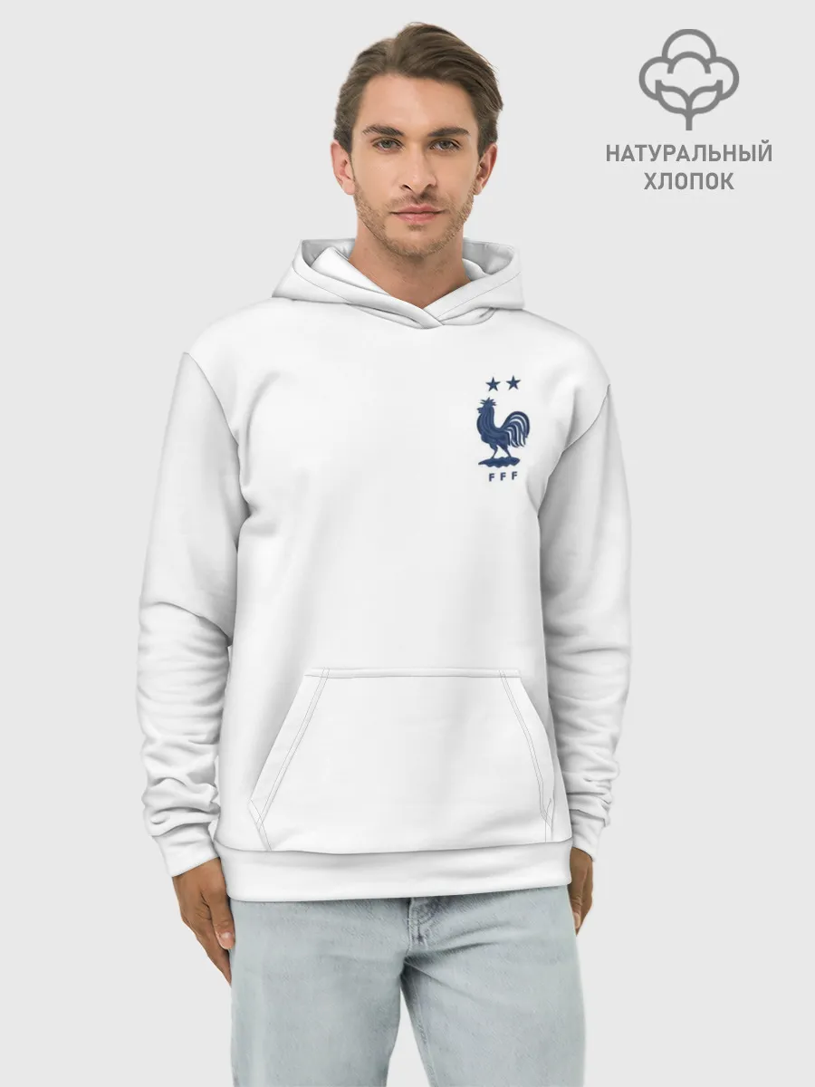 Худи мужской база хлопок / форма сборной Франции гостевая