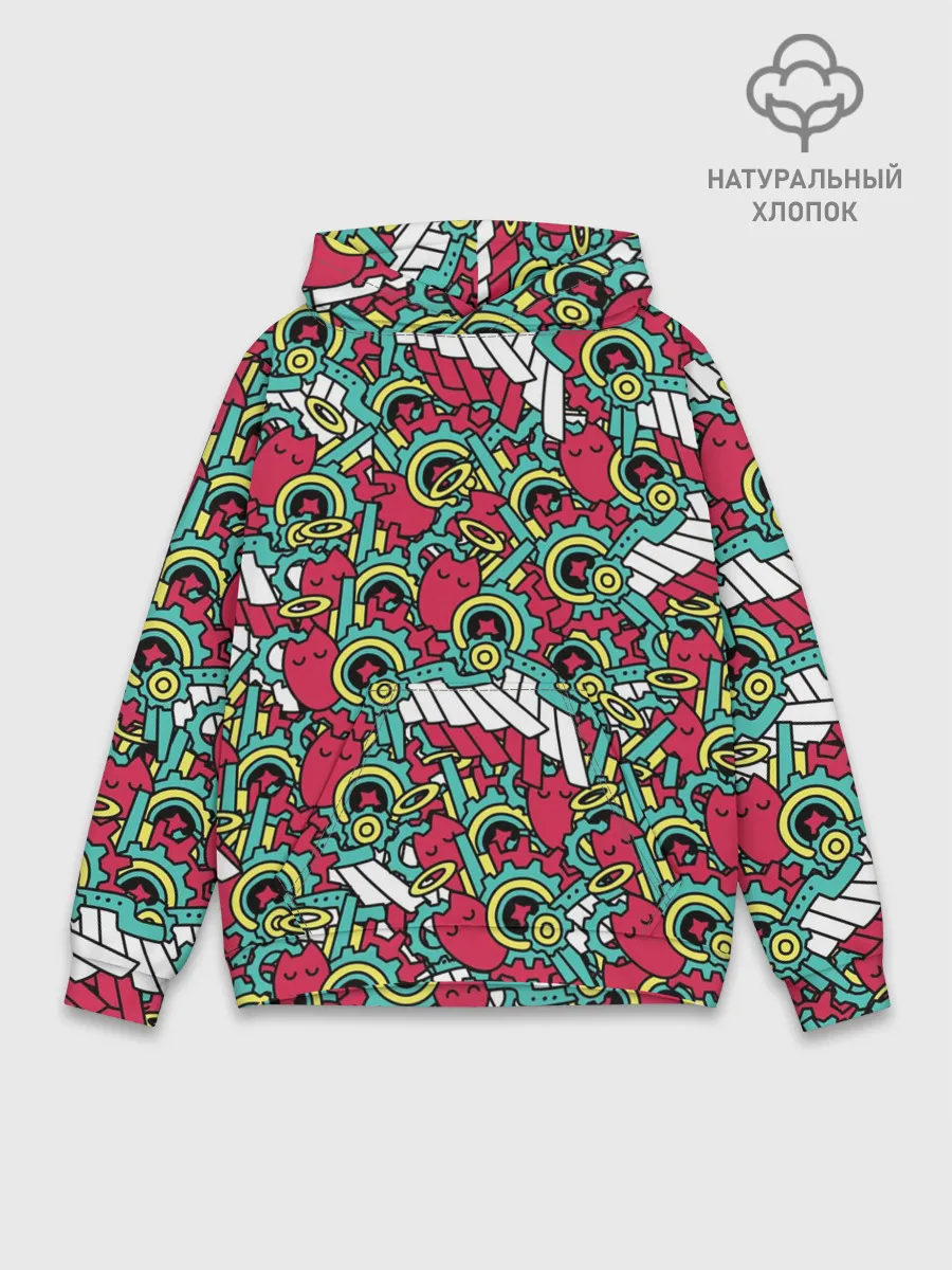 Худи мужской база хлопок / РЭКИ КЯН ПАТТЕРН | SK8