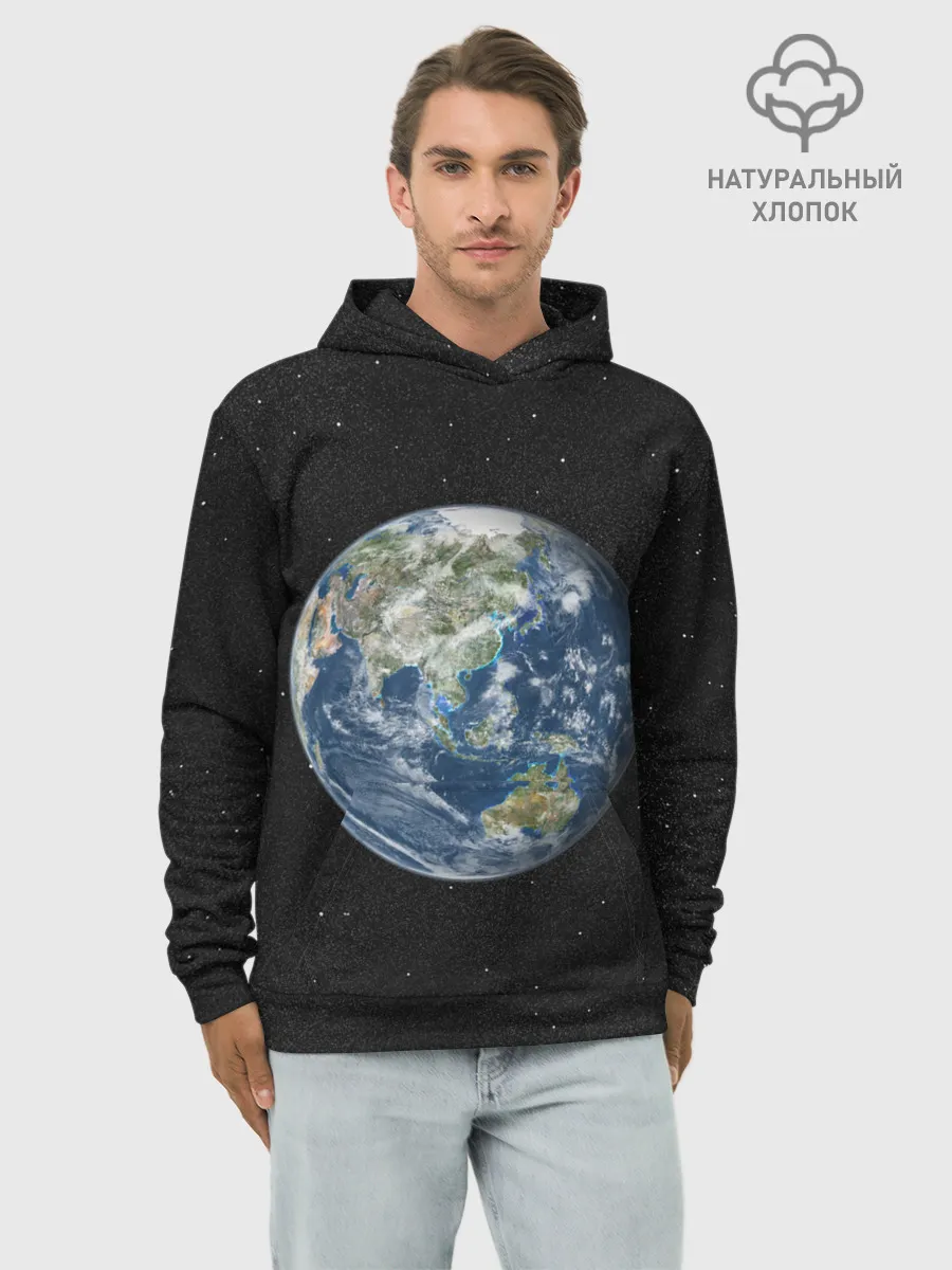 Худи мужской база хлопок / ПланеТа ЗемЛя
