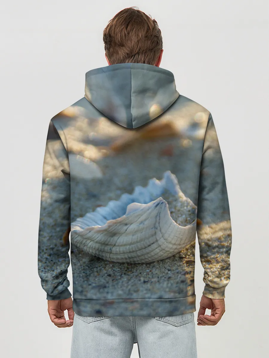 Худи мужской база хлопок / Морская ракушка