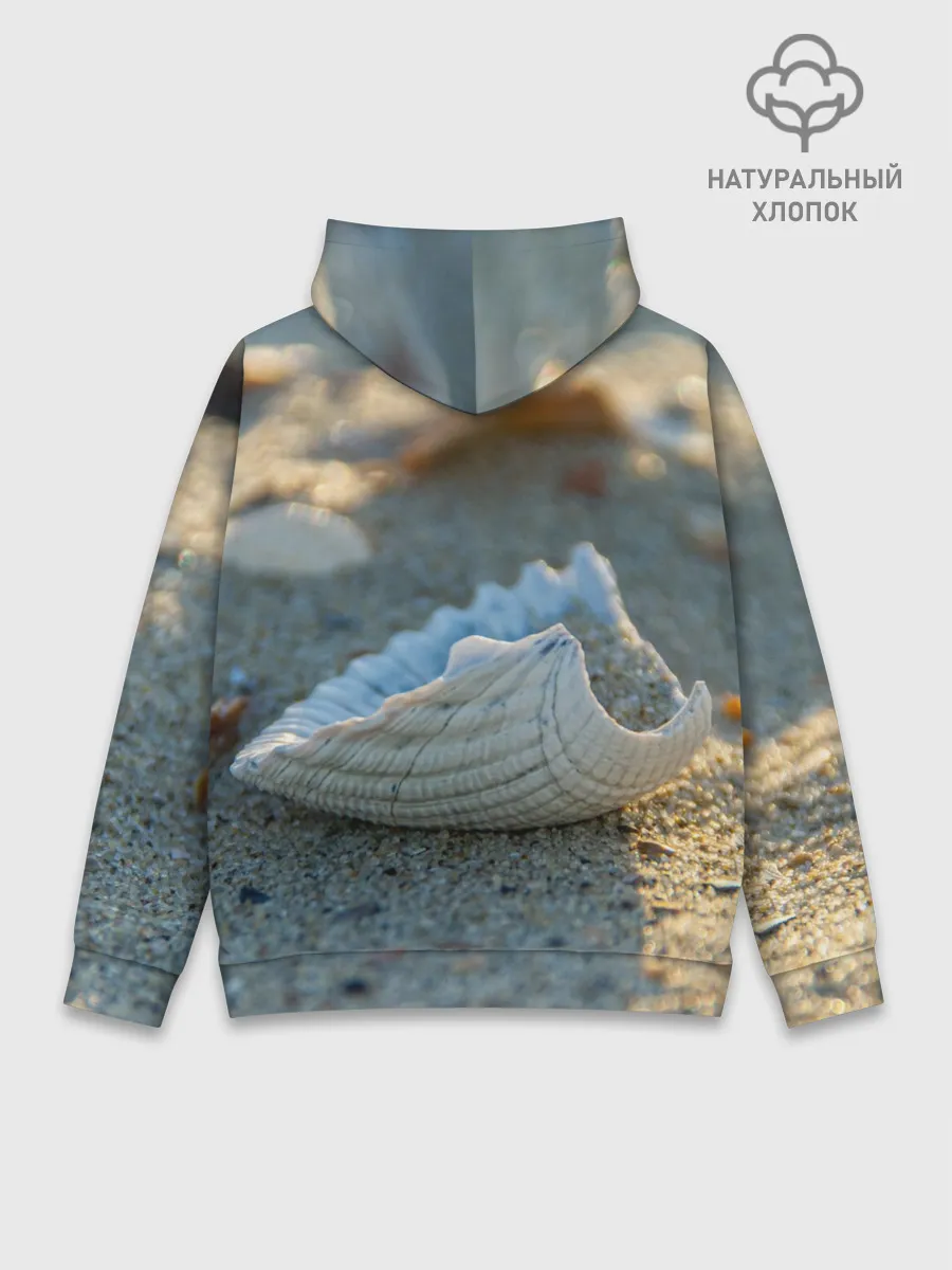 Худи мужской база хлопок / Морская ракушка