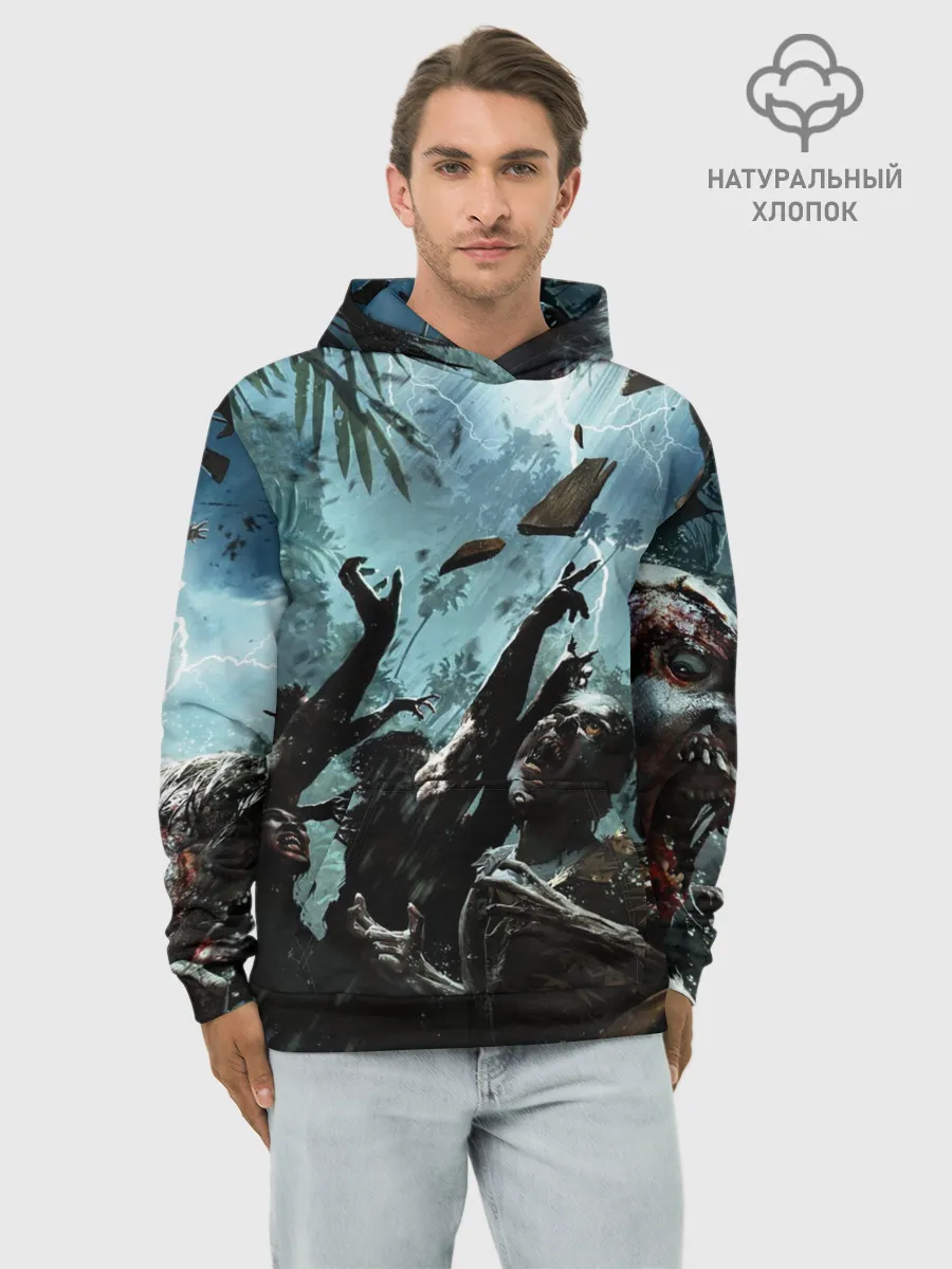 Худи мужской база хлопок / Кровожадные зомби | Zombie