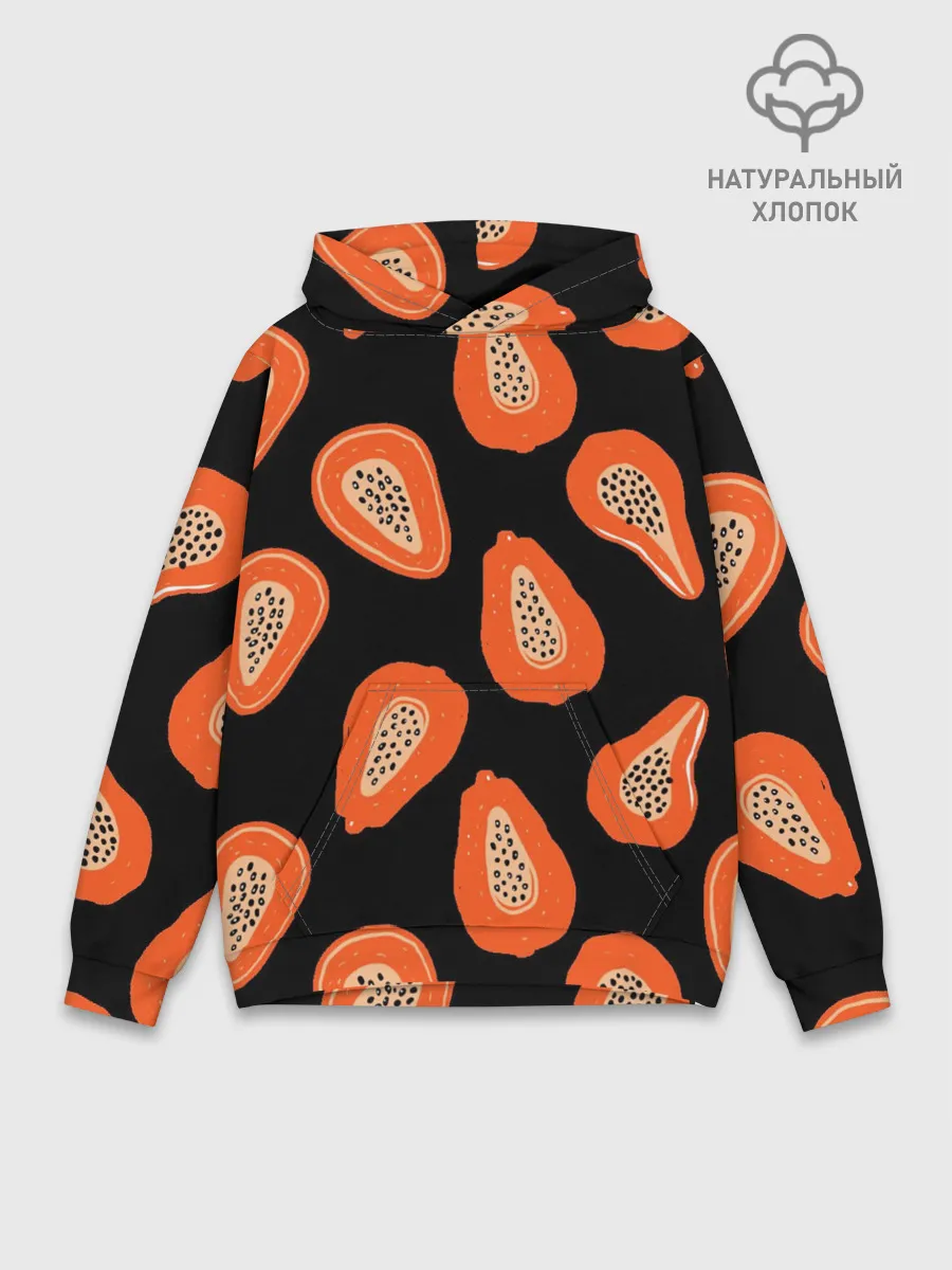 Худи мужской база хлопок / Папайя