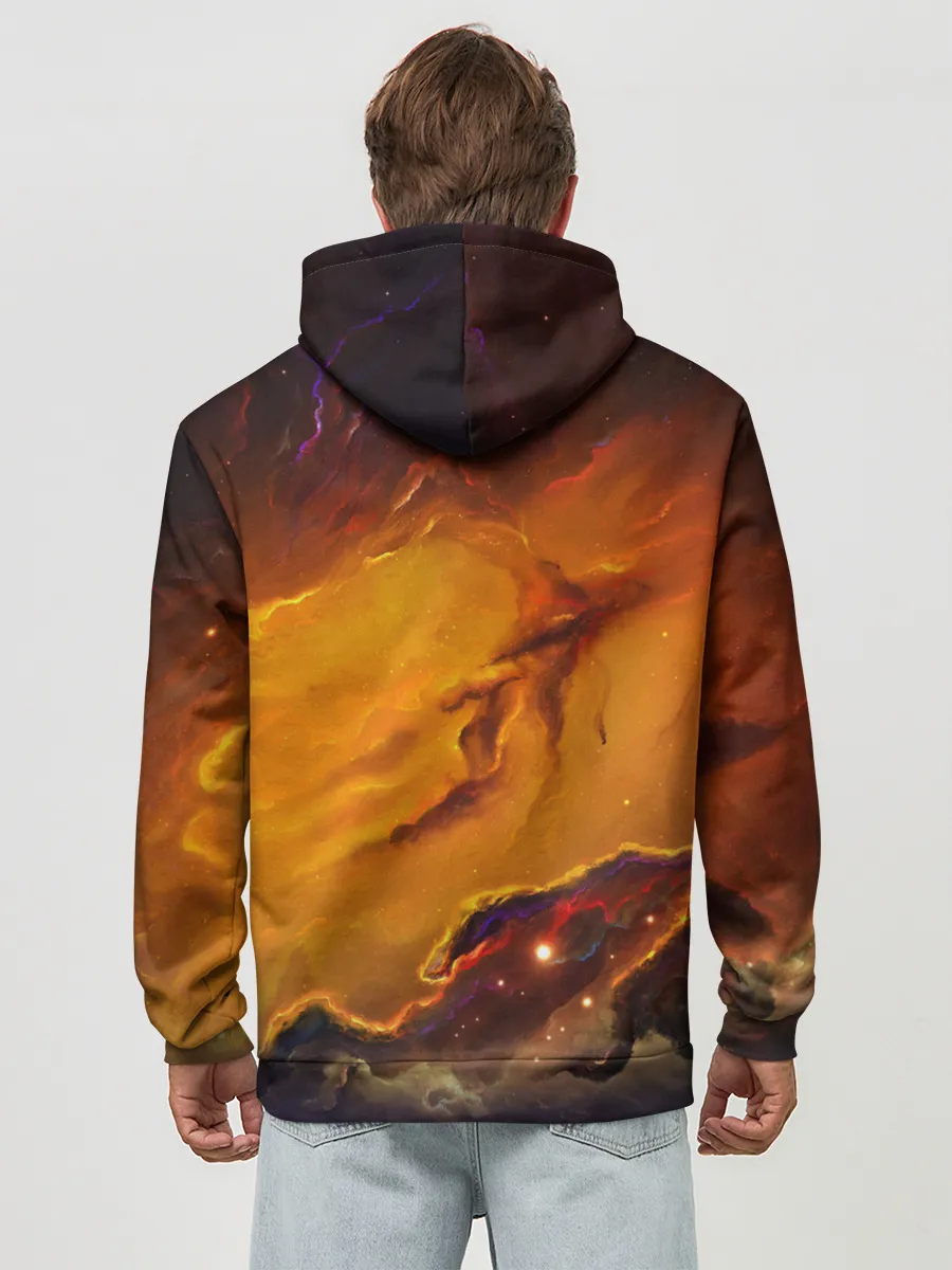 Худи мужской база хлопок / Космический кот | Space Cat