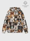 Худи мужской база хлопок / Я ЛЮБЛЮ СОБАК / I LOVE DOGS