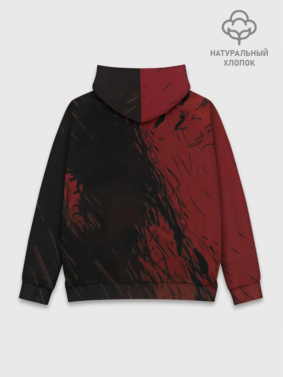 Худи мужской база хлопок / Мощный торс Аста Чёрный клевер