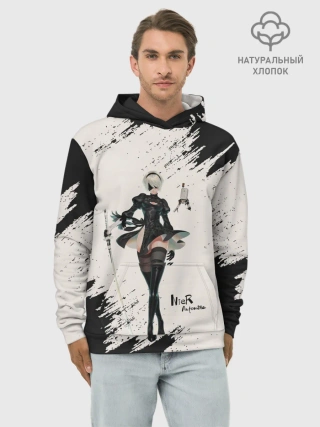 Худи мужской база хлопок / Ниэр | Nier Automata
