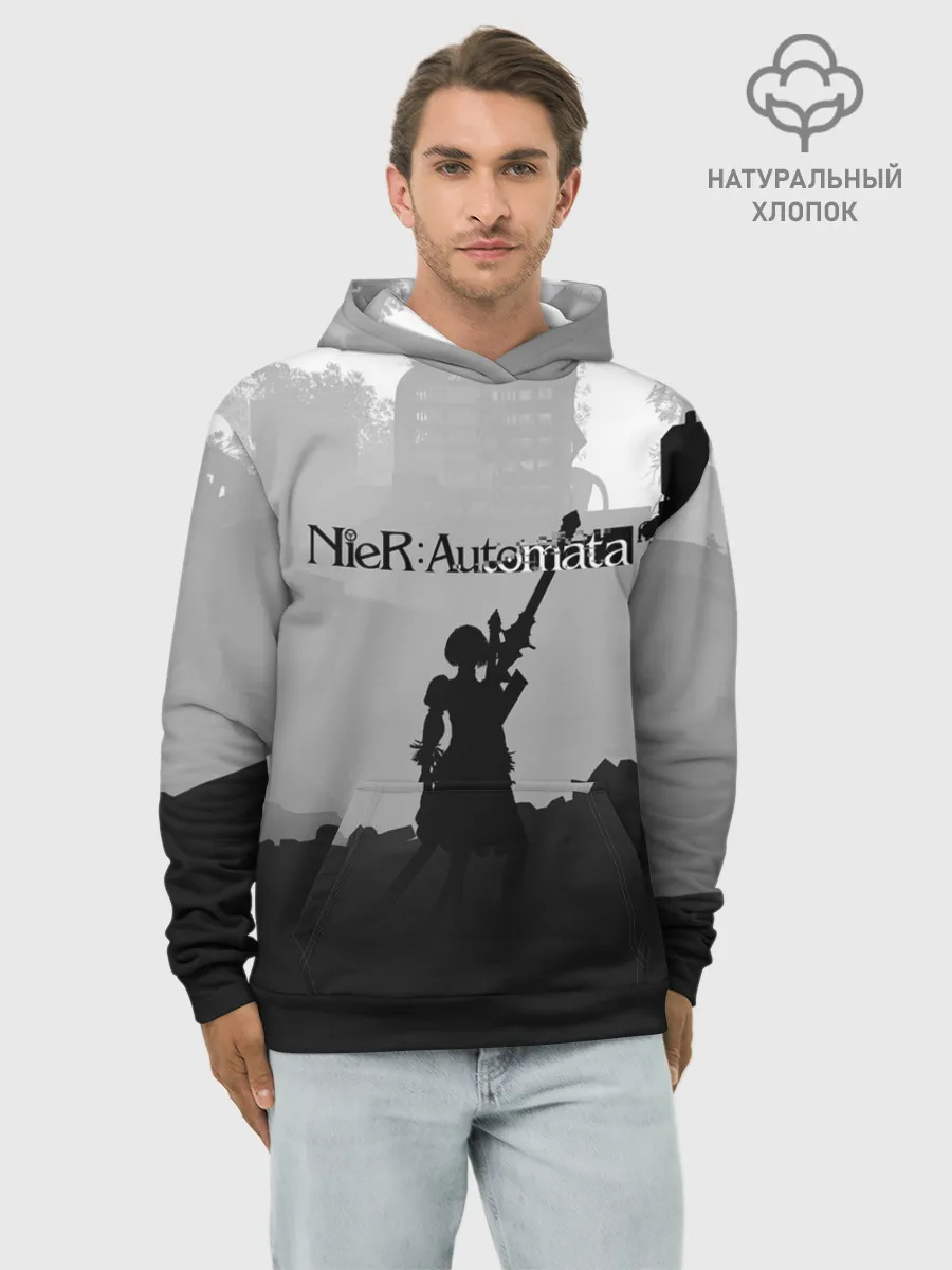 Худи мужской база хлопок / Nier Automata