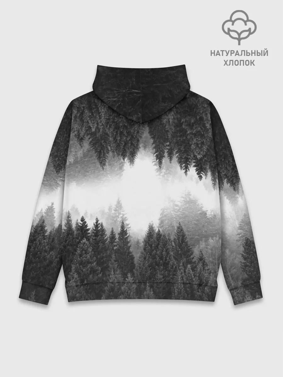 Худи мужской база хлопок / Клыки леса