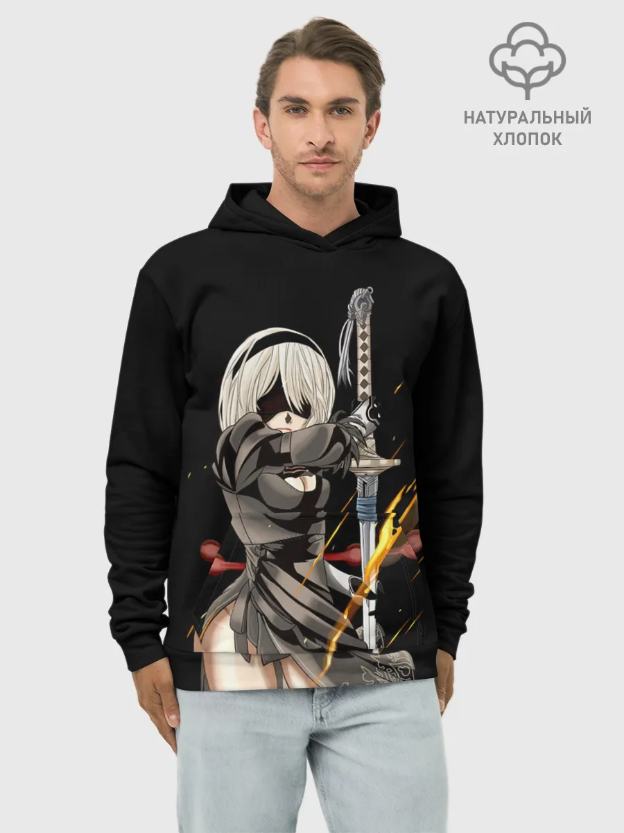 Худи мужской база хлопок / Nier: Automata