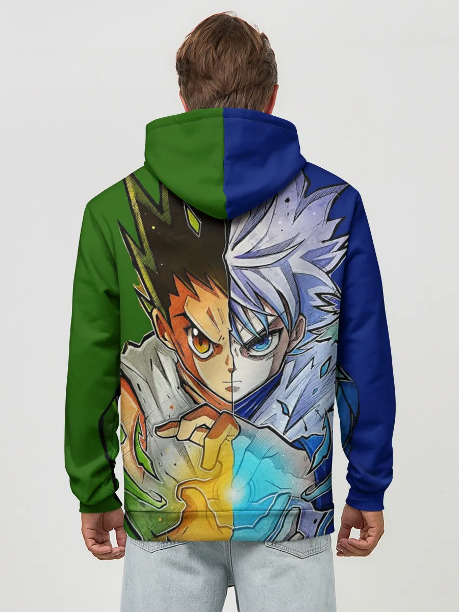 Худи мужской база хлопок / Киллуа золдик и Гон хантер